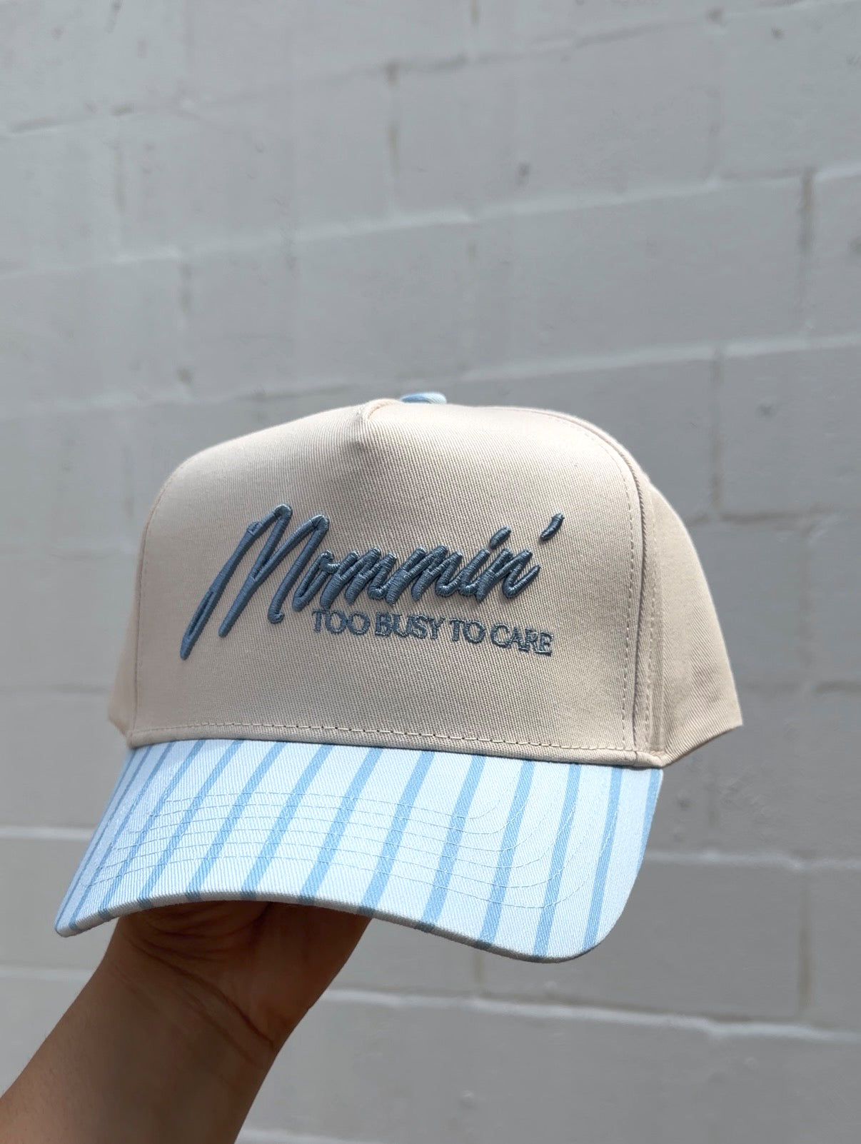 Mommin' Summer Striped Vintage Hat
