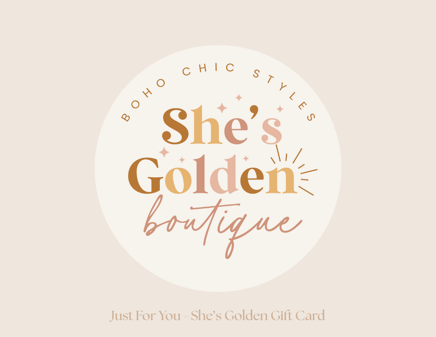 Gift Card - She's Golden Boutique