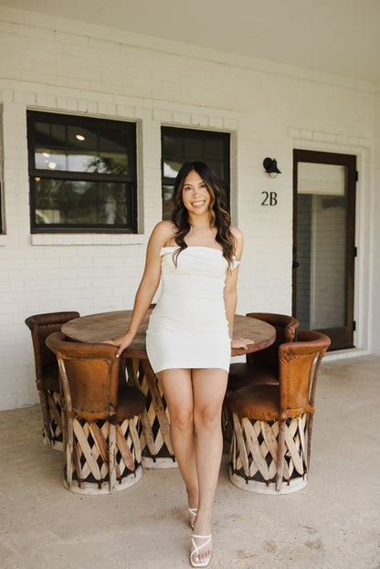 Forever Starts Here- Bow Detail Mini Dress