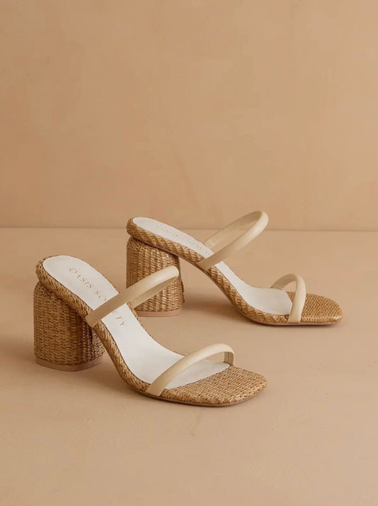 Margaret - Rattan Heels