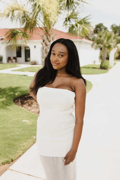 Bridal Era - Strapless Midi Dress