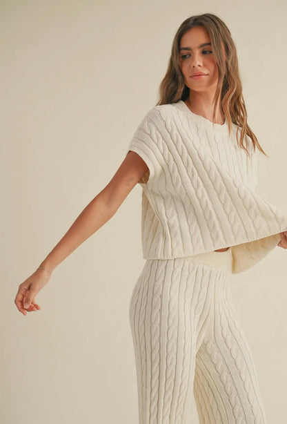 Winter Wonderland - Cable Knit Top