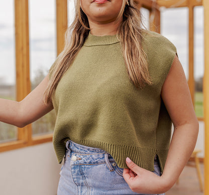 Olivia - Crewneck Knit Tank Top