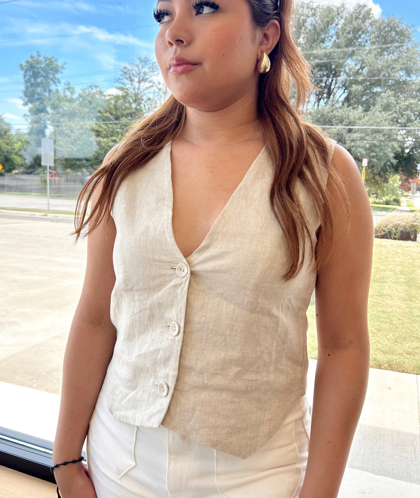 Taluluah- Linen Vest