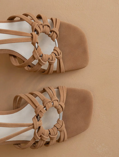 Nora - Strappy Basket Weave Heels