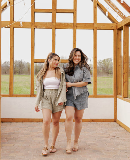 Juniper Set - Washed Gauze Top + Shorts