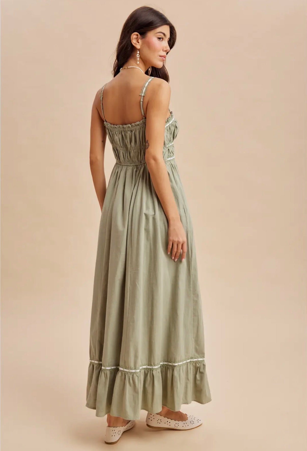 Sadie - Sage Midi Dress