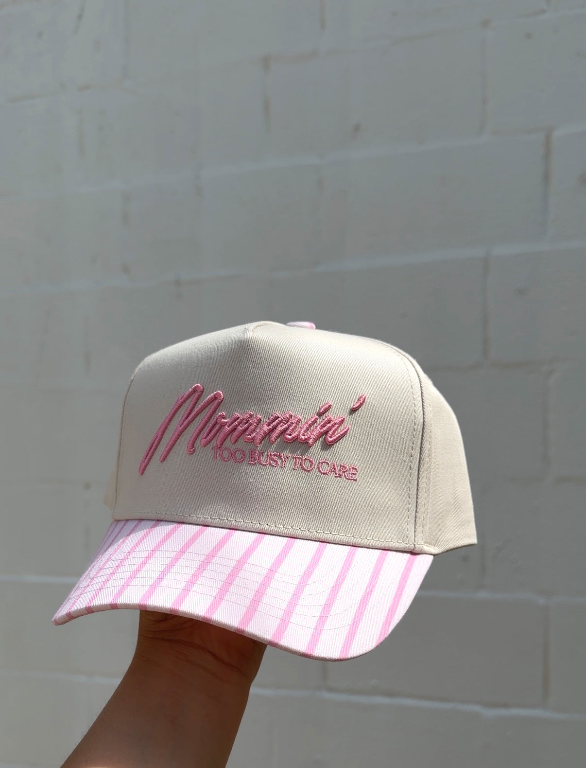 Mommin' Summer Striped Vintage Hat
