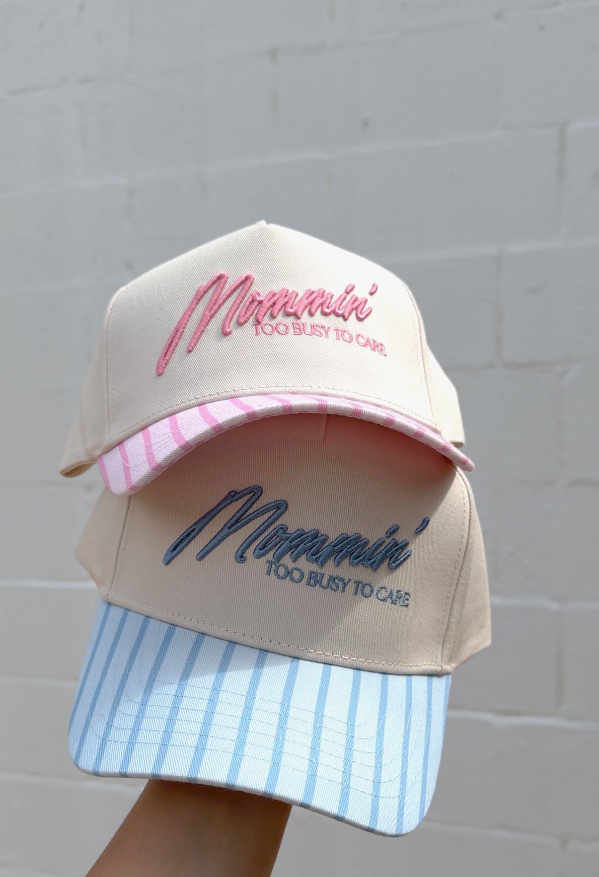Mommin' Summer Striped Vintage Hat