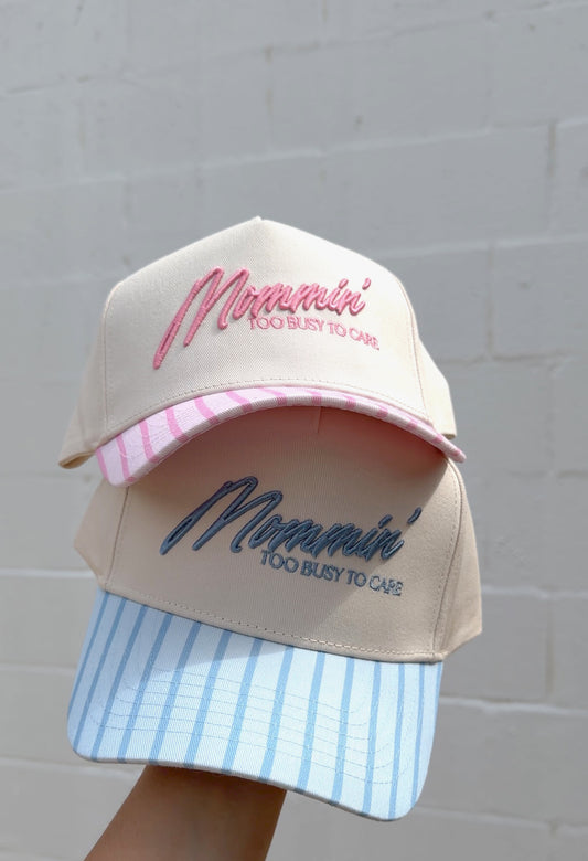 Mommin' Summer Striped Vintage Hat