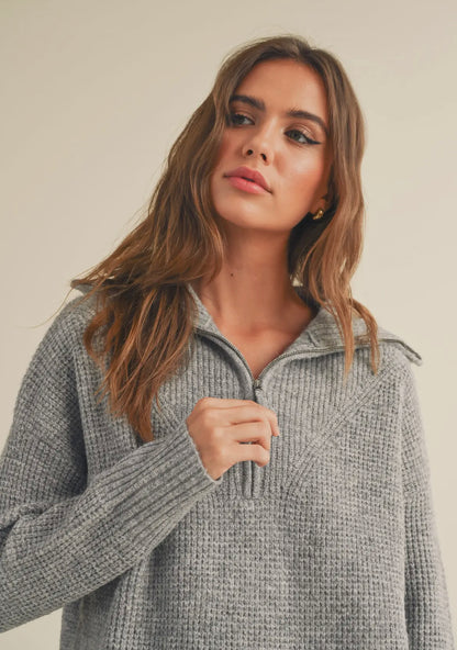 Oh So Cozy Half Zip Sweater